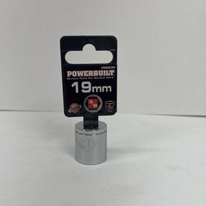 Powerbuilt 3/8 in. Drive x 19mm 6 Point Metric Socket - 940034